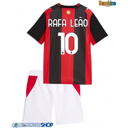 Maglie da calcio AC Milan Rafael Leao #10 Prima Maglia Bambino 2026-27 Manica Corta + Pantaloni corti)